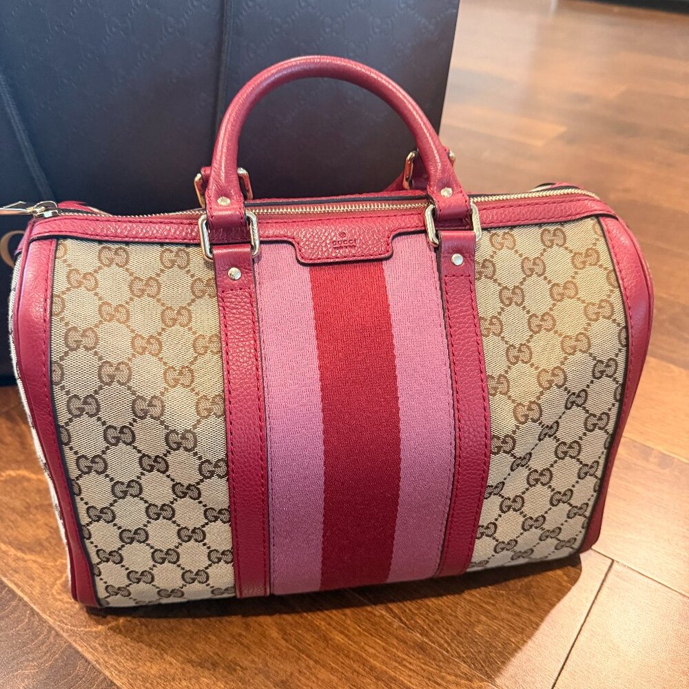 Gucci GG Canvas Boston Bag